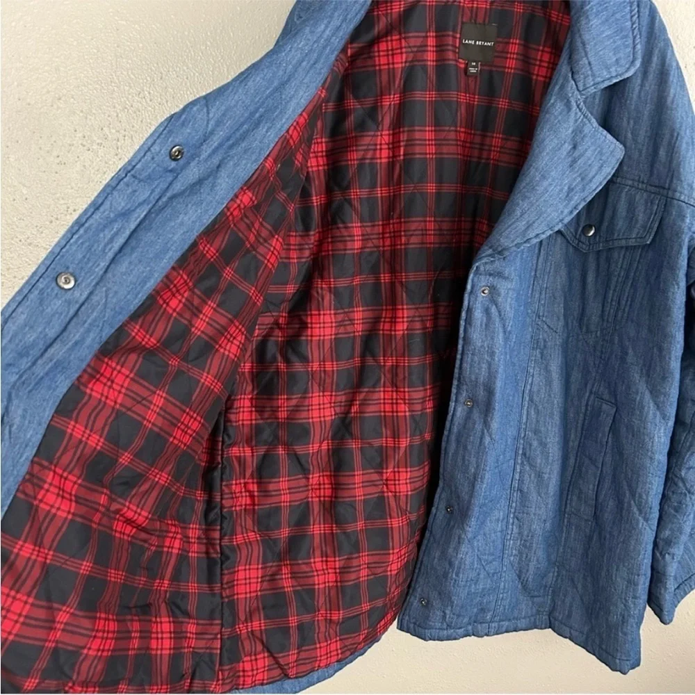 Warm denim and flannel lined jacket.