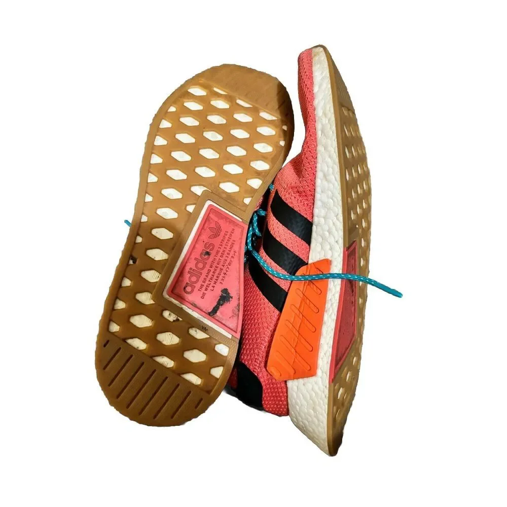 Adidas NMD R2 Boost Sneakers Size‎ 13 Men's Orange Athletic Shoes