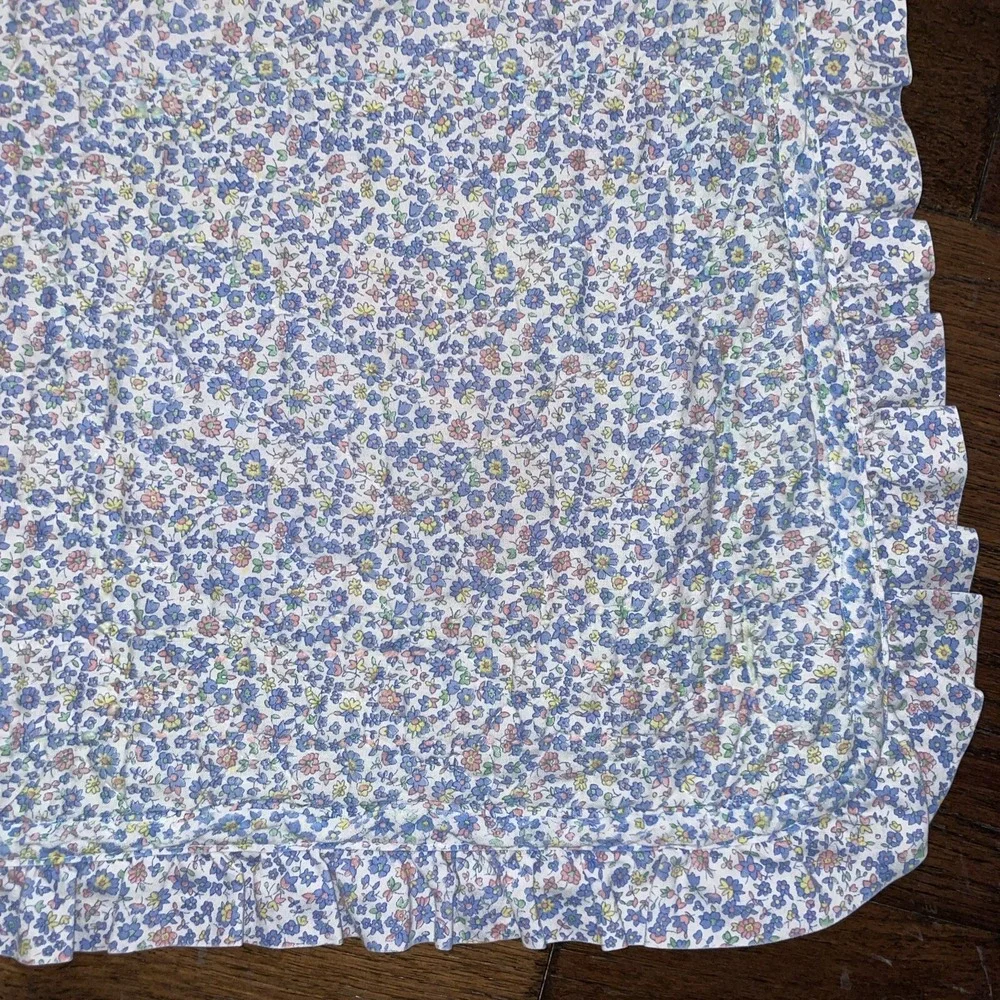 Vintage Baby Blanket Quilt‎ Thats Our Baby Handmade 37 x 47 Inches Ruffle Trim