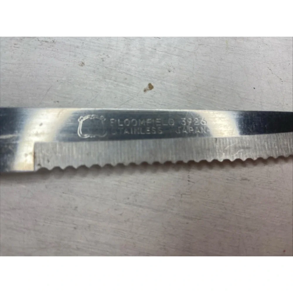 Bloomfield Vintage Stainless Knife Wood Handle Made‎ In Japan