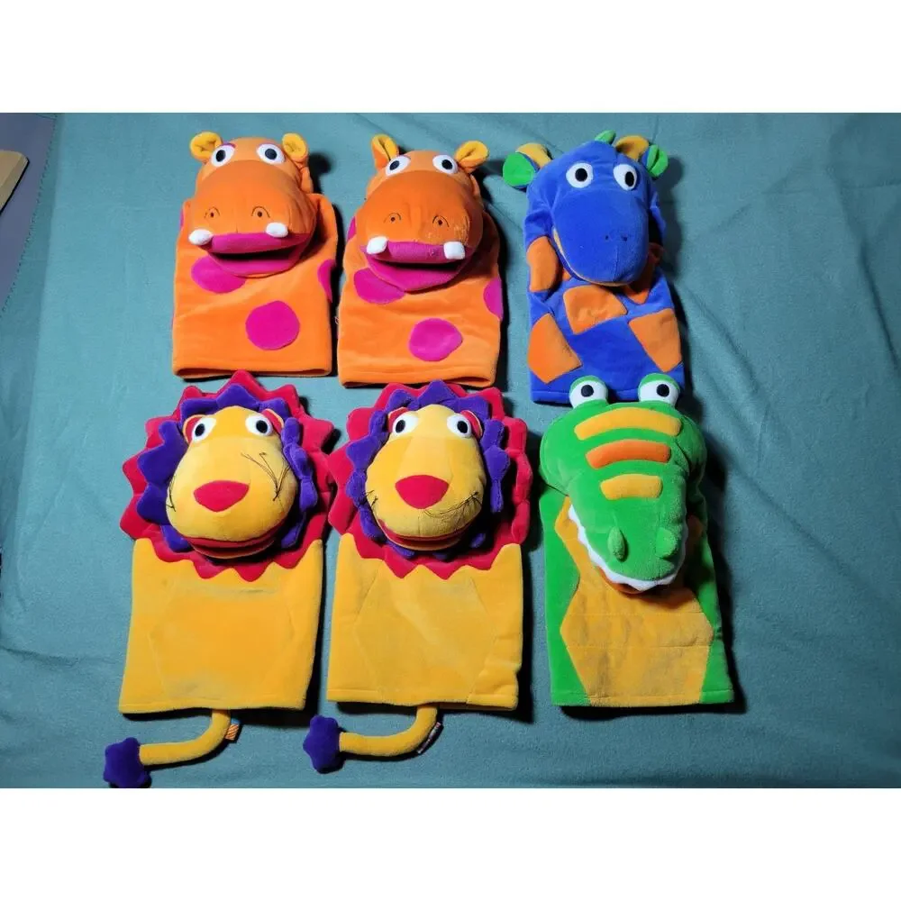 6 Gymboree vintage 1997 Lion Hand Puppet Plush Toy