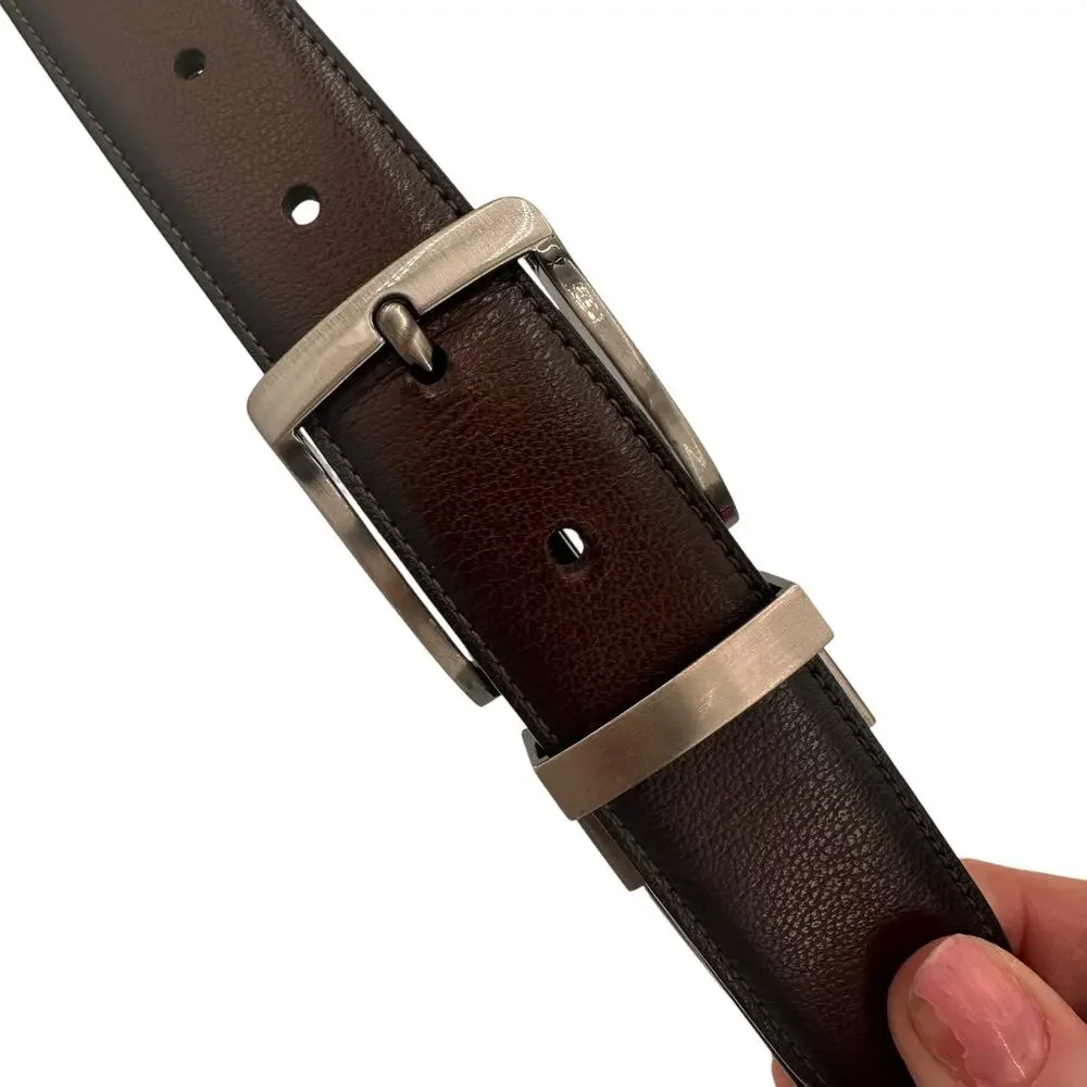 Perry Ellis Brown Leather Men's Belt Size 34 / 85