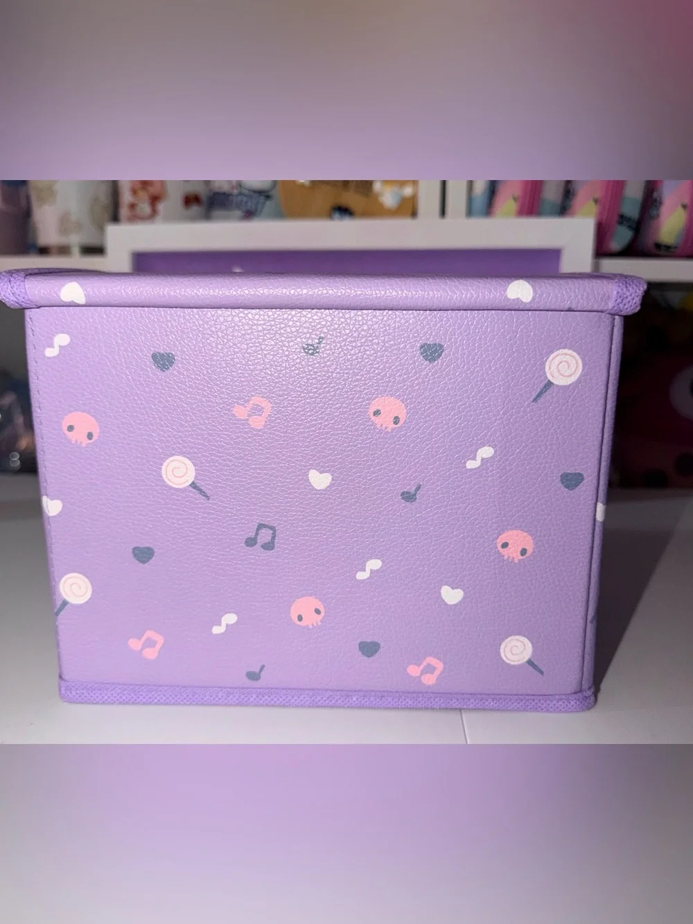 💜Kuromi Purple Storage Bin with Velcro shutting lid