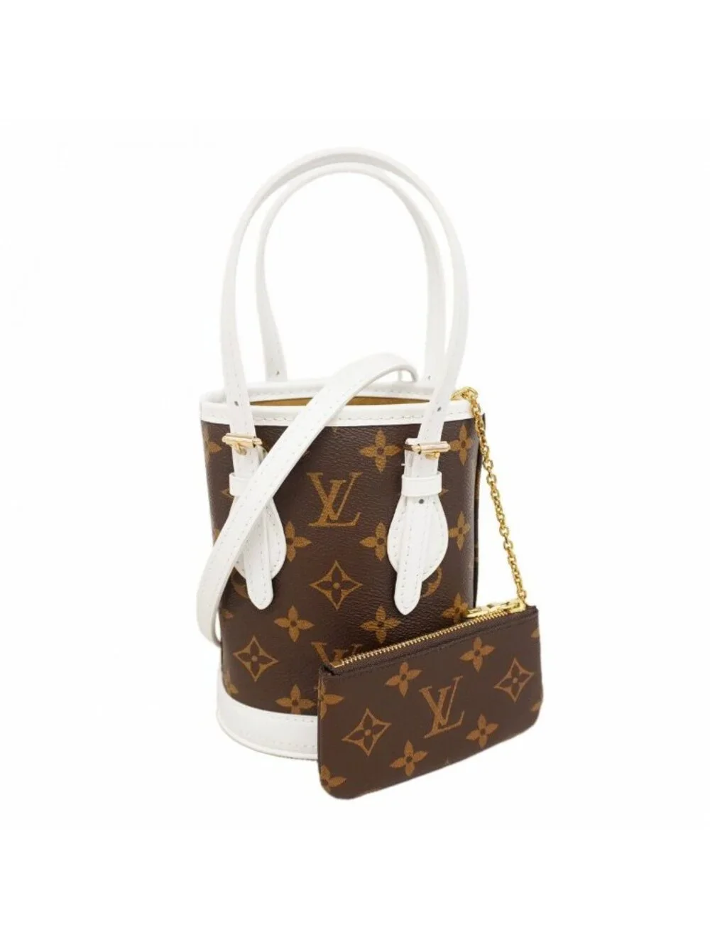 Louis Vuitton Handbag Monogram LV Match Nano Bucket Brown 2-Way