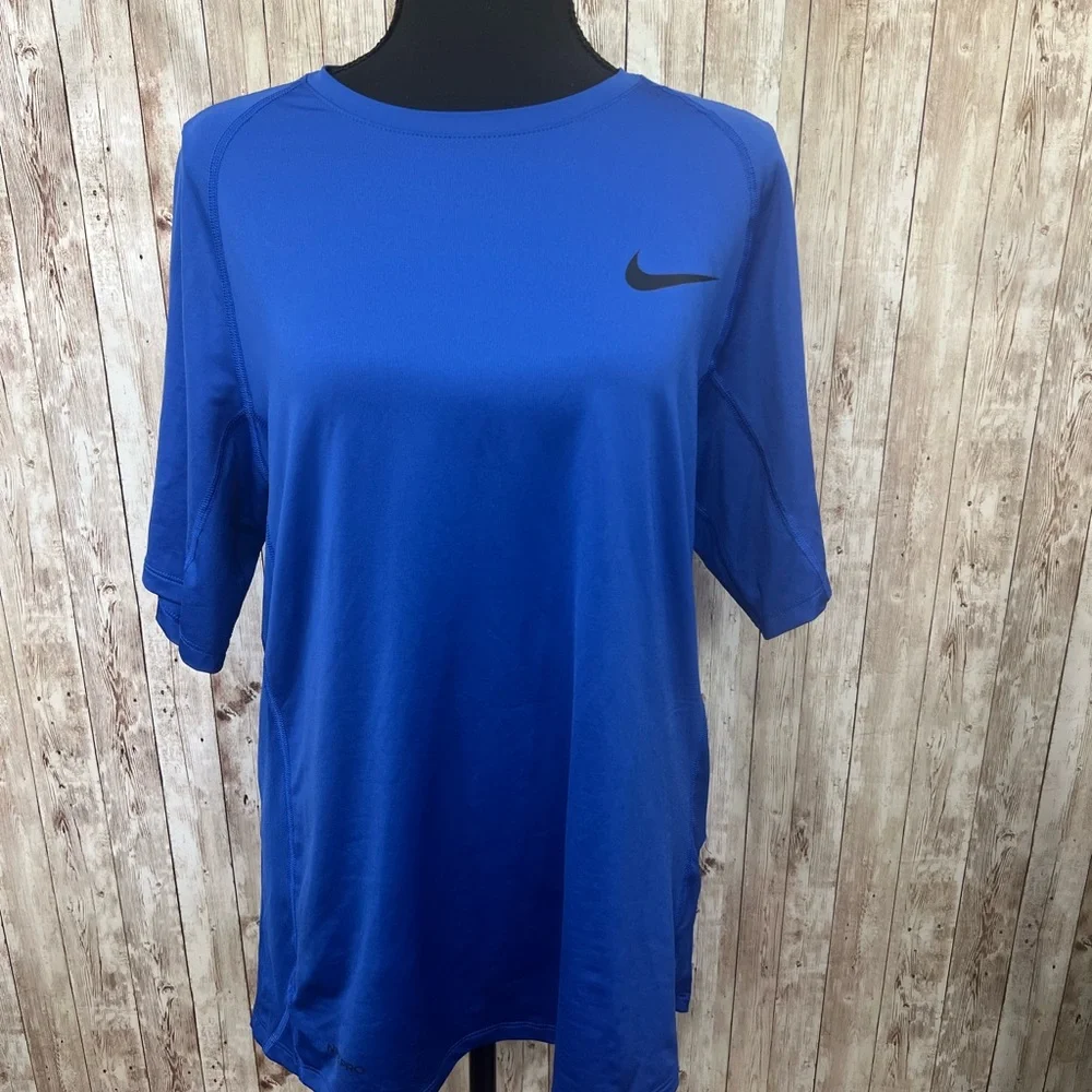 Nike Blue Drifit Short‎ Sleeve Tee