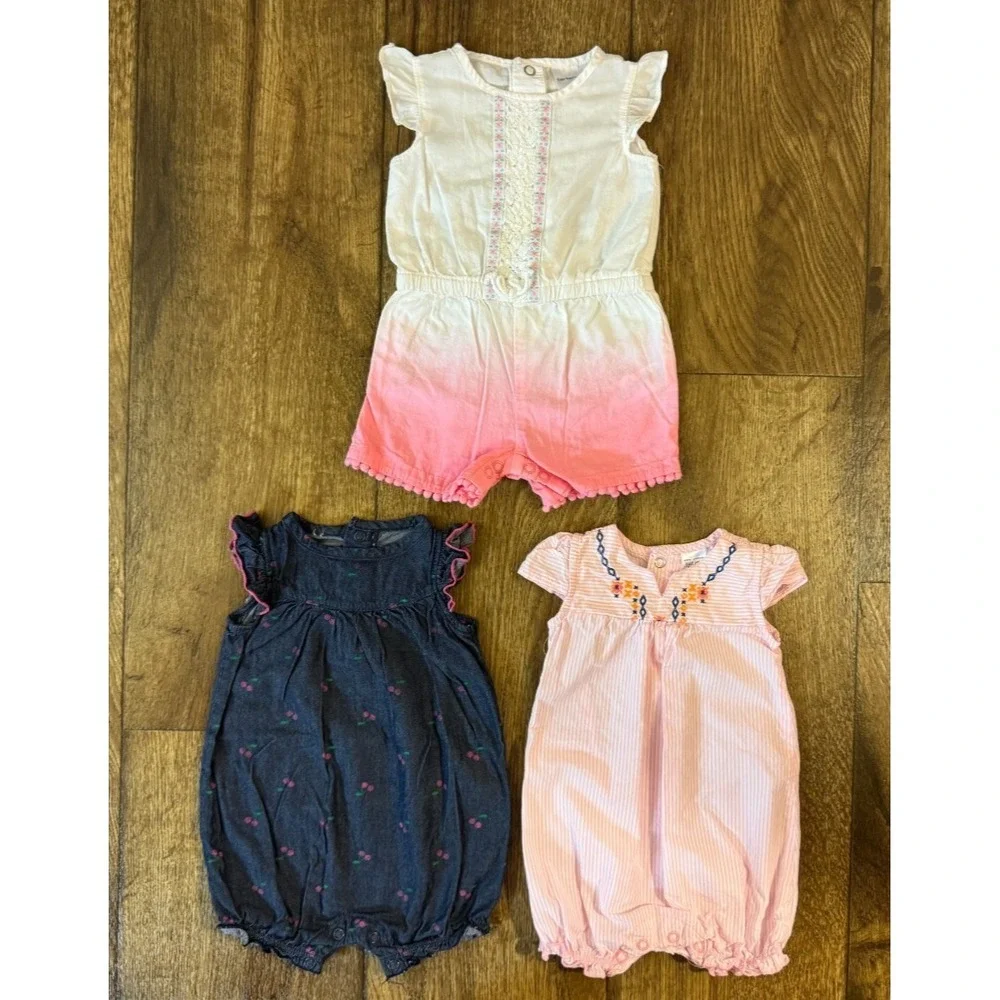 Carters Baby Girl‎ Clothes Lot 3 Months Rompers Outfits Summer Shorts 1 Pieces
