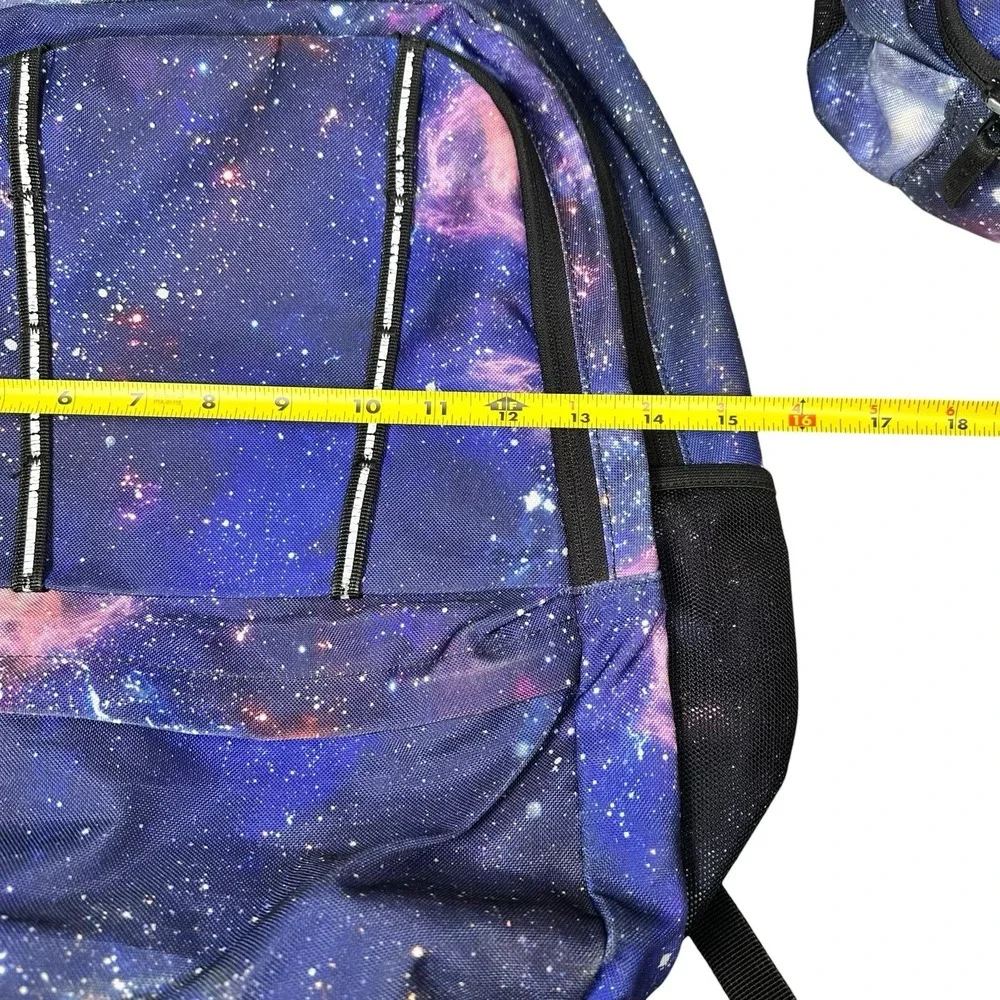 Lands' End Galaxy Kids Backpack School Bag & Lunch Bag Box Space Print Blue