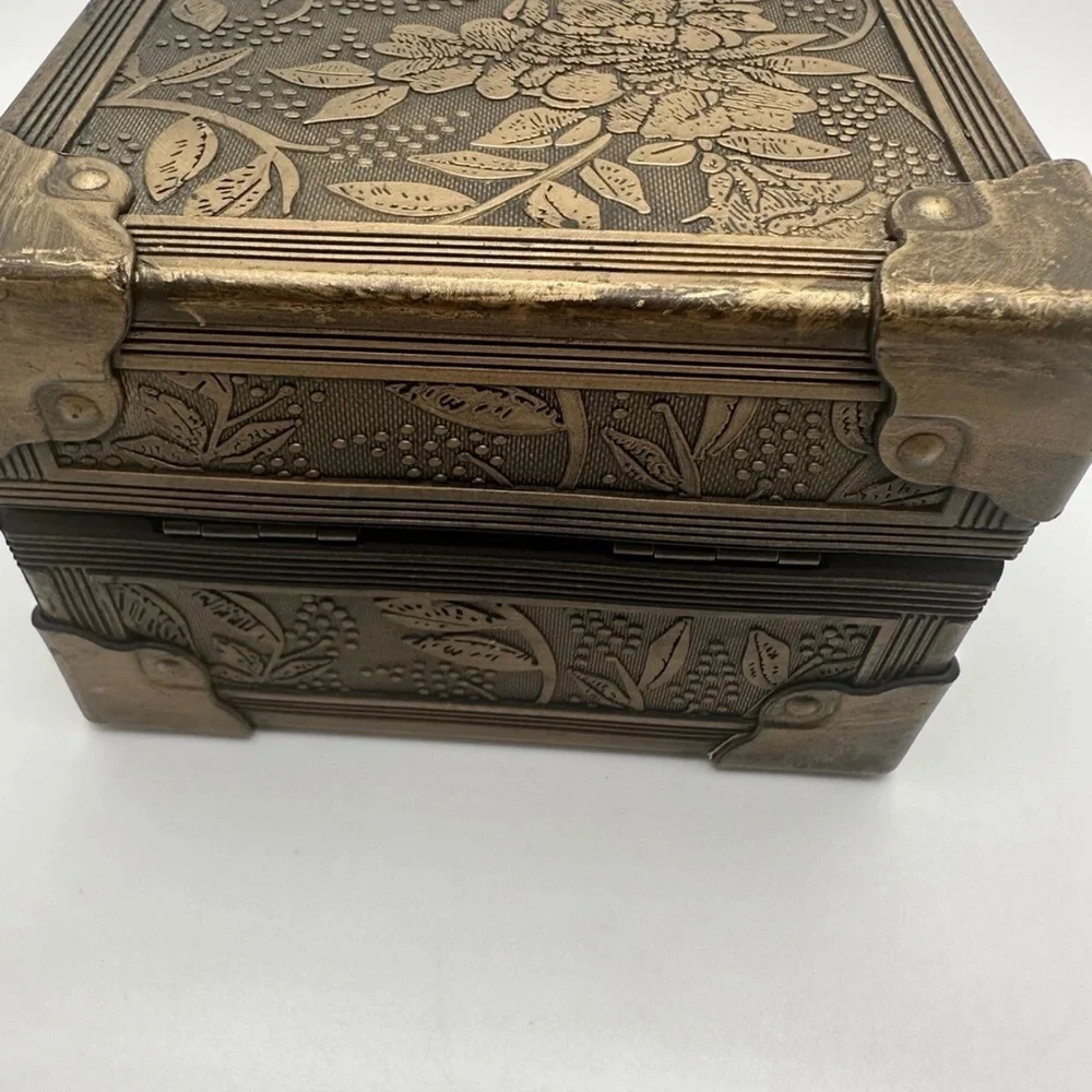 Ring Bearer Box Or Treasure Chest box Decor With Pillow Decree