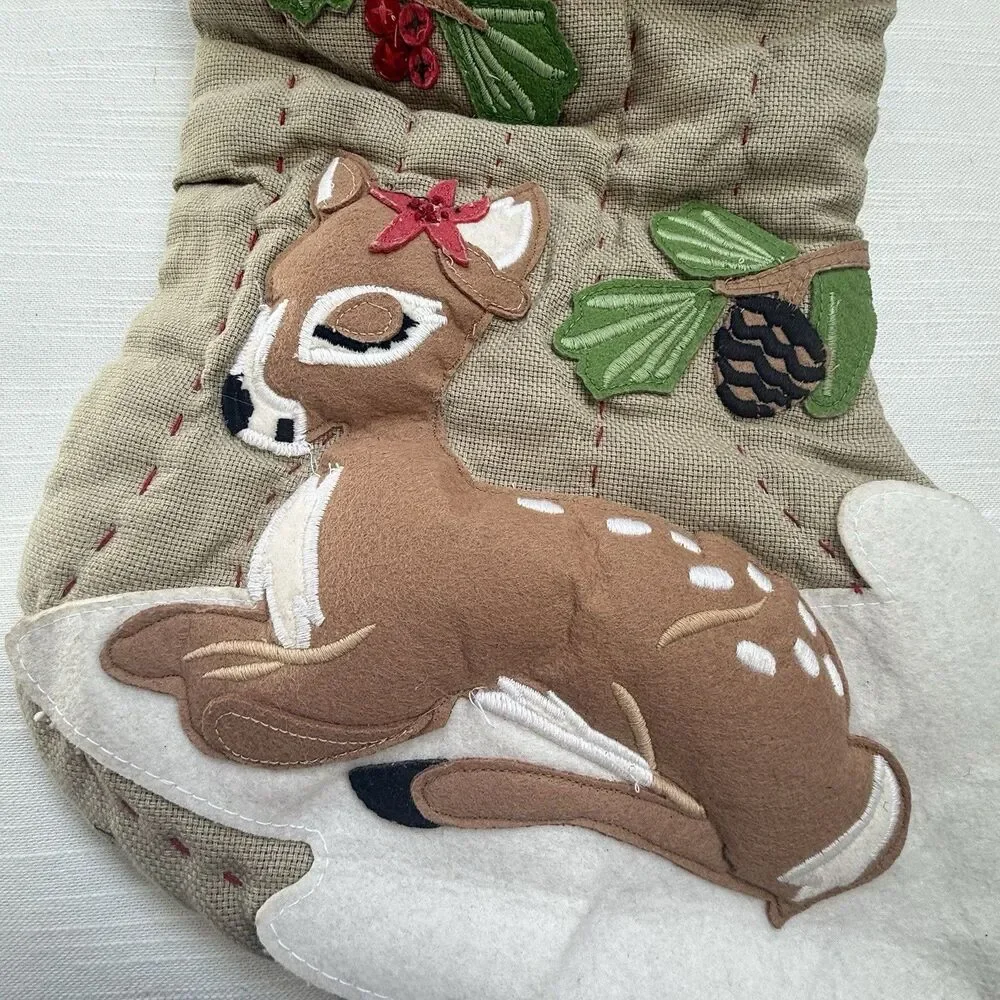 Pottery Barn Kids Deer Woodland Christmas Stocking
