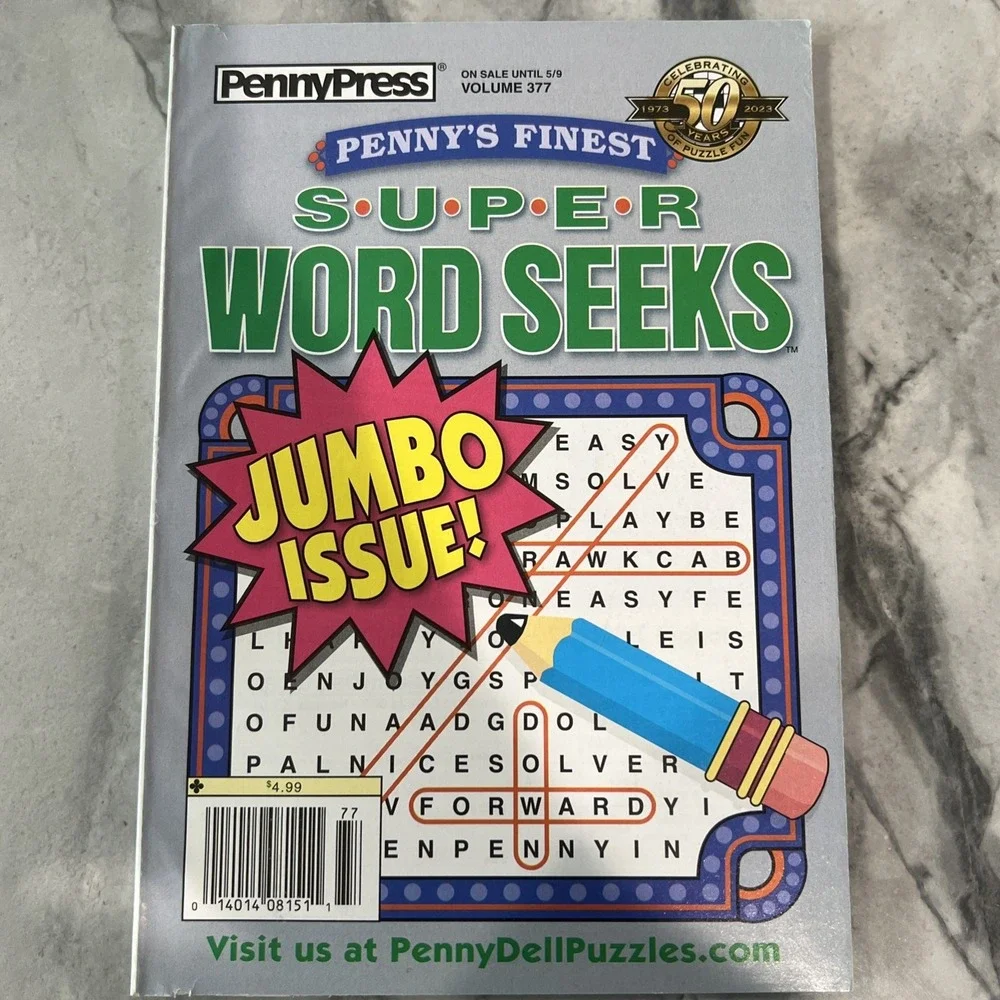 Lot 3 Penny Press Penny's Finest SUPER‎ Word Seeks Jumbo Issues