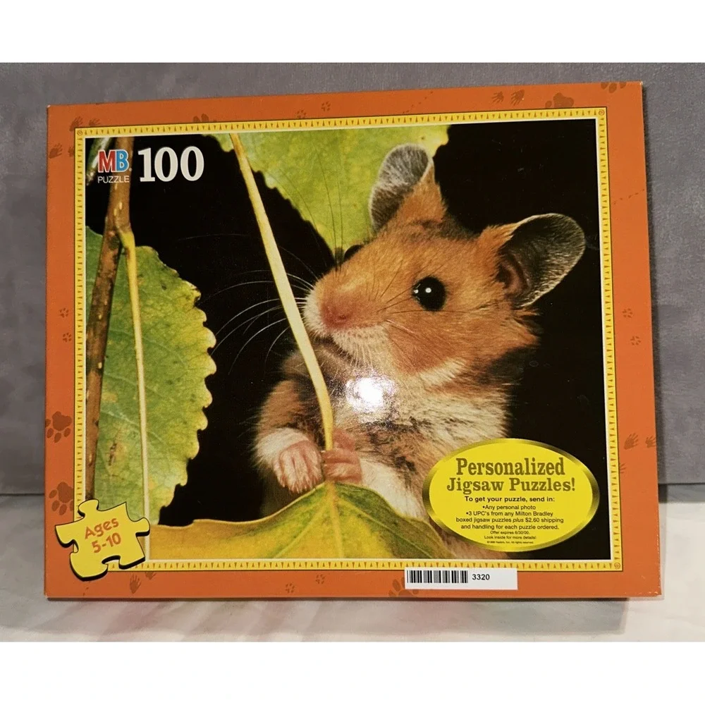 Milton Bradley 1998 Junior Puzzle Hamster Jigsaw Puzzle 100 Pcs Sealed‎ Box