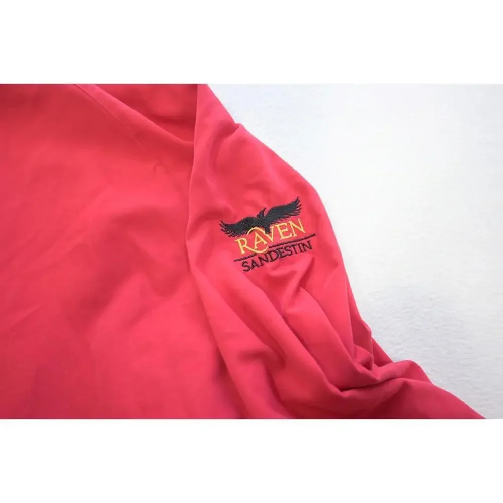 FootJoy Golf Windbreaker Jacket Snap Neck Red‎ Long Sleeve Mens Size XL