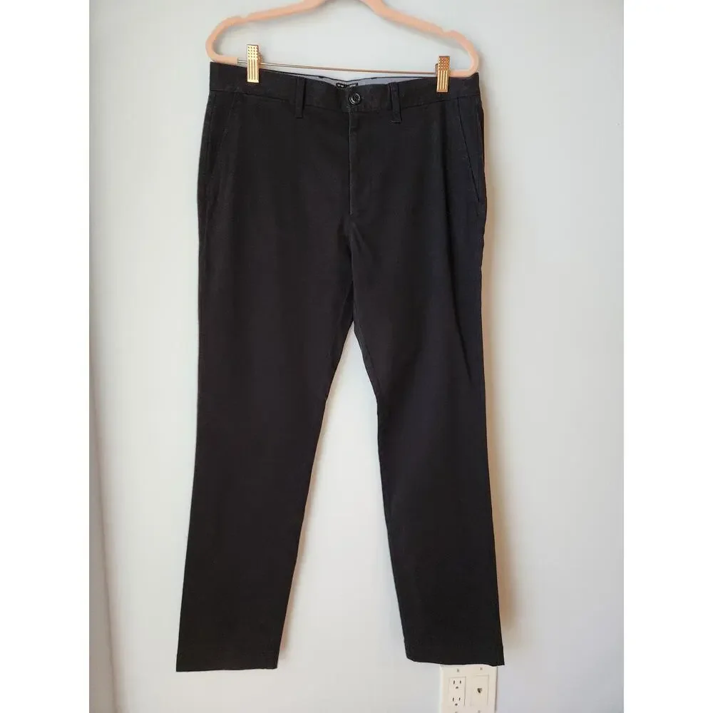 NWT J. Crew Men's 1040 Athletic Tapered-Fit Stretch Chino Pant Black 31/38
