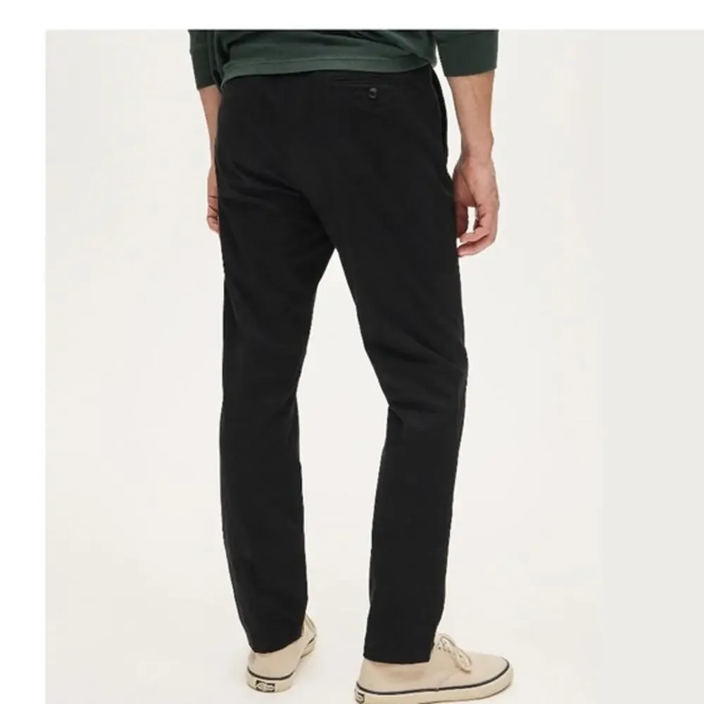 NWT J. Crew Men's 1040 Athletic Tapered-Fit Stretch Chino Pant Black 31/38