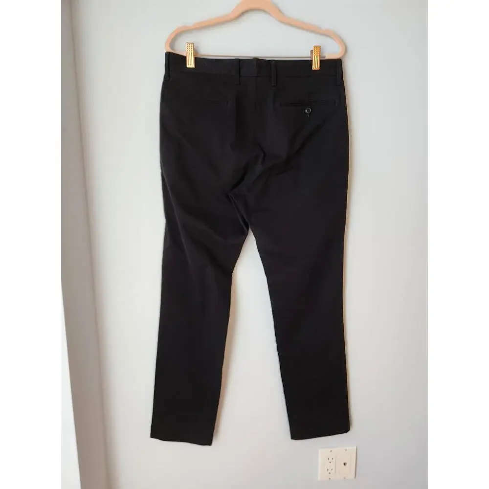 NWT J. Crew Men's 1040 Athletic Tapered-Fit Stretch Chino Pant Black 31/38
