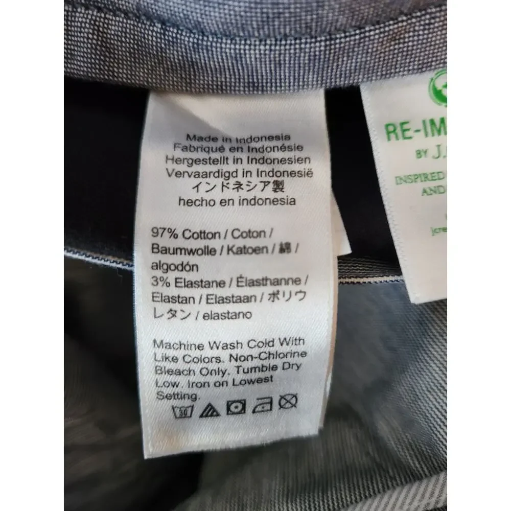 NWT J. Crew Men's 1040 Athletic Tapered-Fit Stretch Chino Pant Black 31/38
