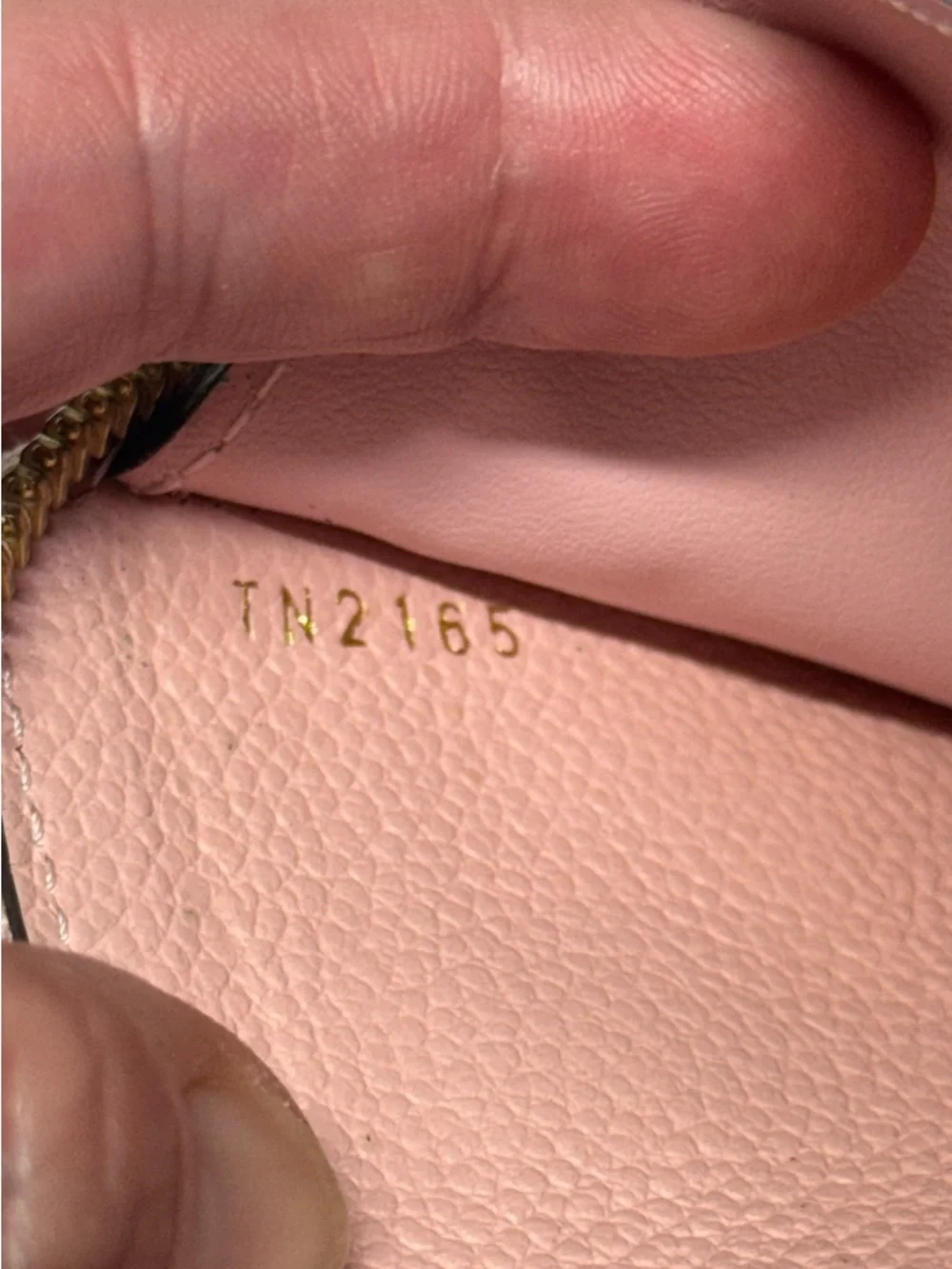 LOUIS VUITTON Rose Ballerine Monogram Empreinte Leather Clemence Long zip wallet