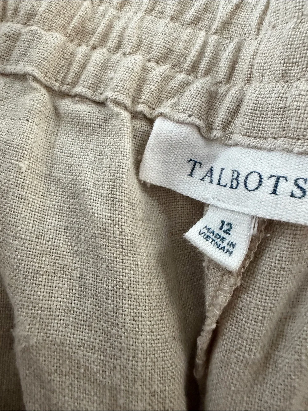 Women’s Casual Drawstring Linen Pants - Beige