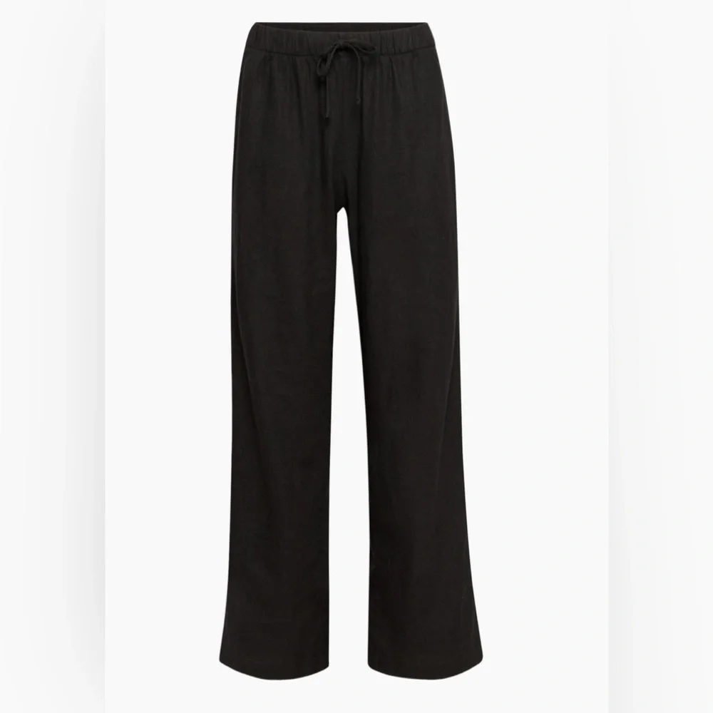 NWT Aritzia The Group by Babaton Sontag Linen Pant in Black Size Small