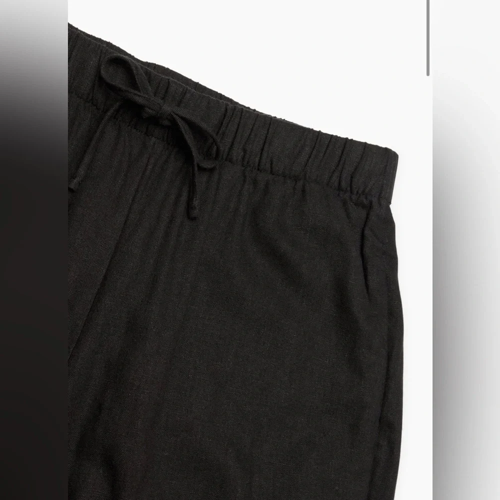 NWT Aritzia The Group by Babaton Sontag Linen Pant in Black Size Small