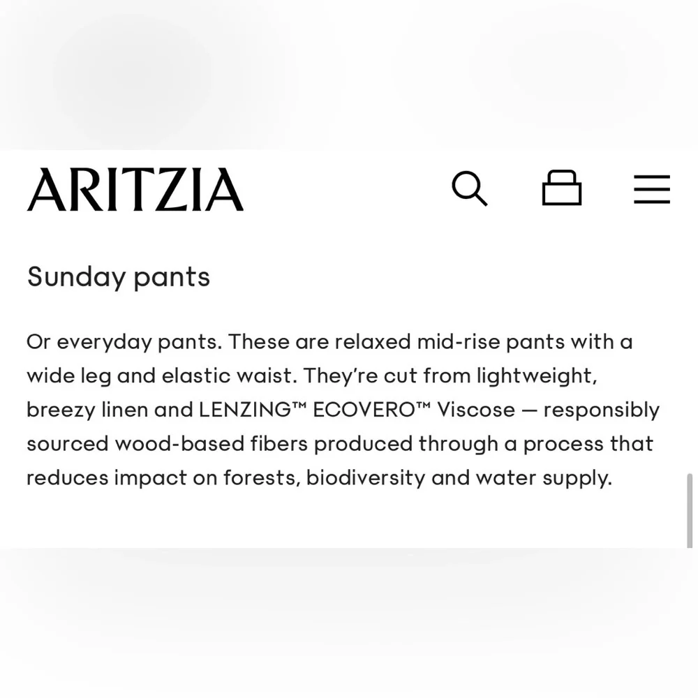 NWT Aritzia The Group by Babaton Sontag Linen Pant in Black Size Small