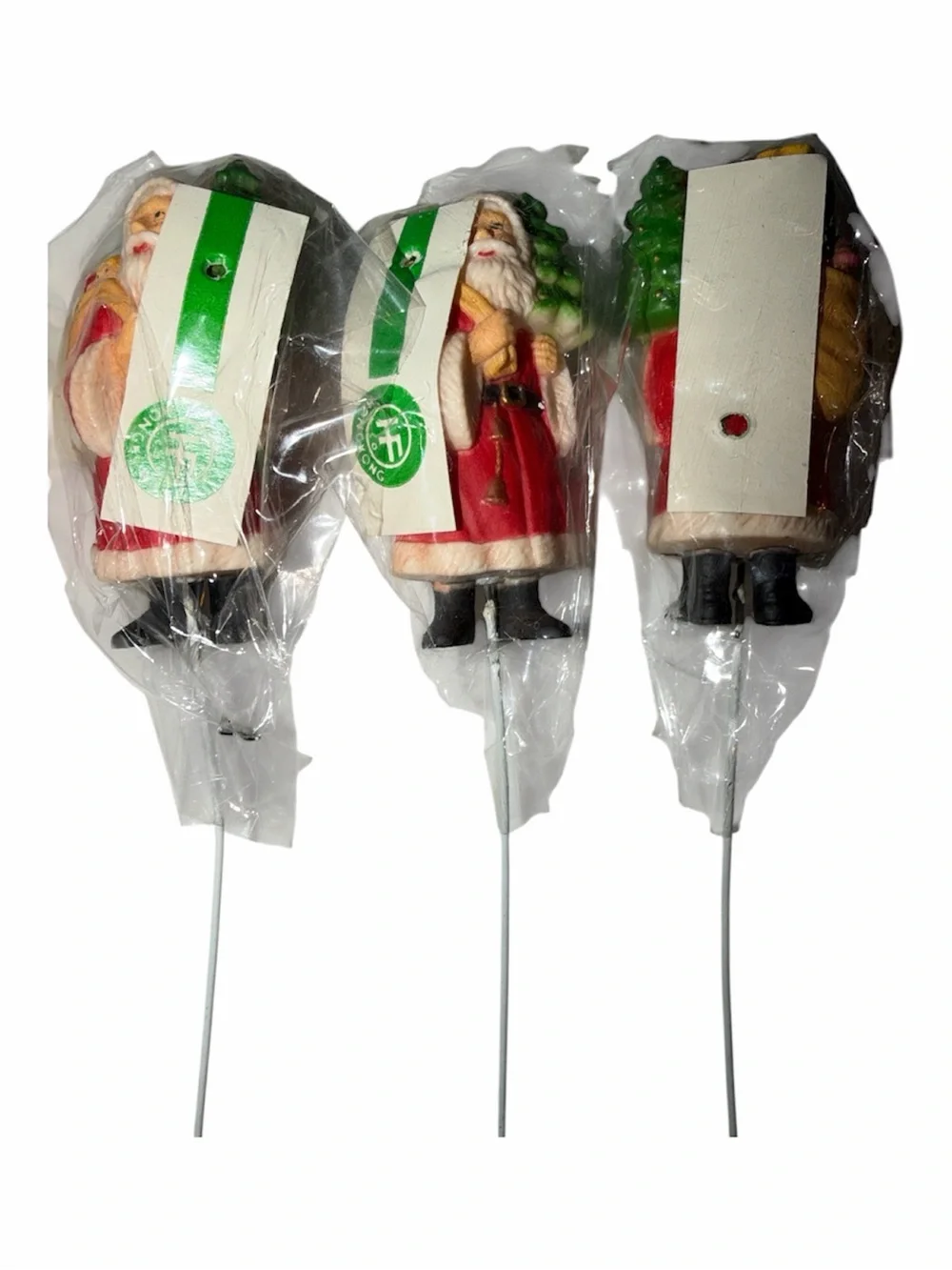 HF Co Hong Kong Santa holiday vintage 70’s wreath picks - set of 5