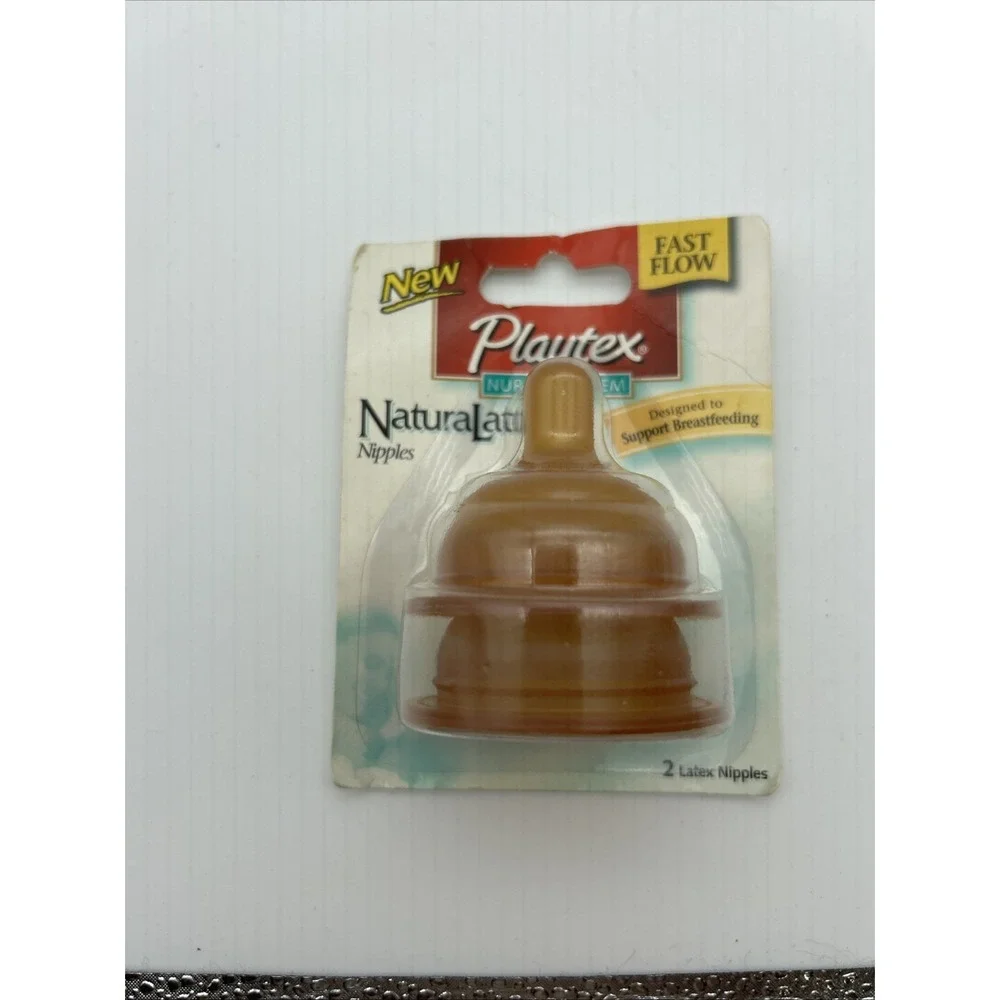 Playtex‎ Nurser Natural Latch Nipples, 3-6 months, Fast Flow , 2 ct, VTG 2003.