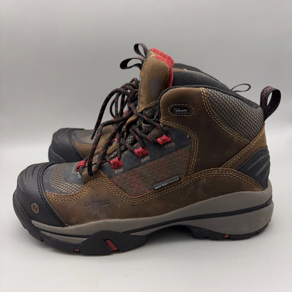 Carolina Work Boots Men 9.5 Brown Solid Carbon Toe Waterproof Extension 5