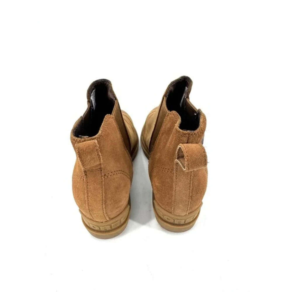 Sorel Emelie II‎ Chelsea Boots Tobacco Brown Leather Suede Ankle 9