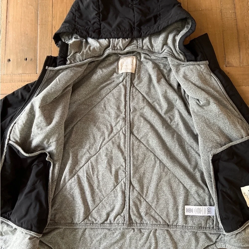 Athleta girl jump to it black quilted jacket