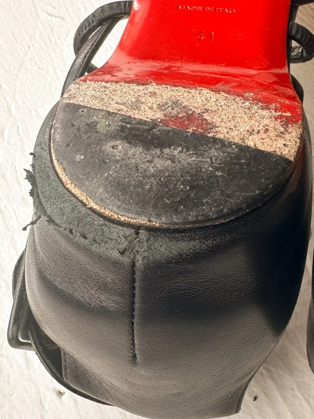 Christian Louboutin black leather