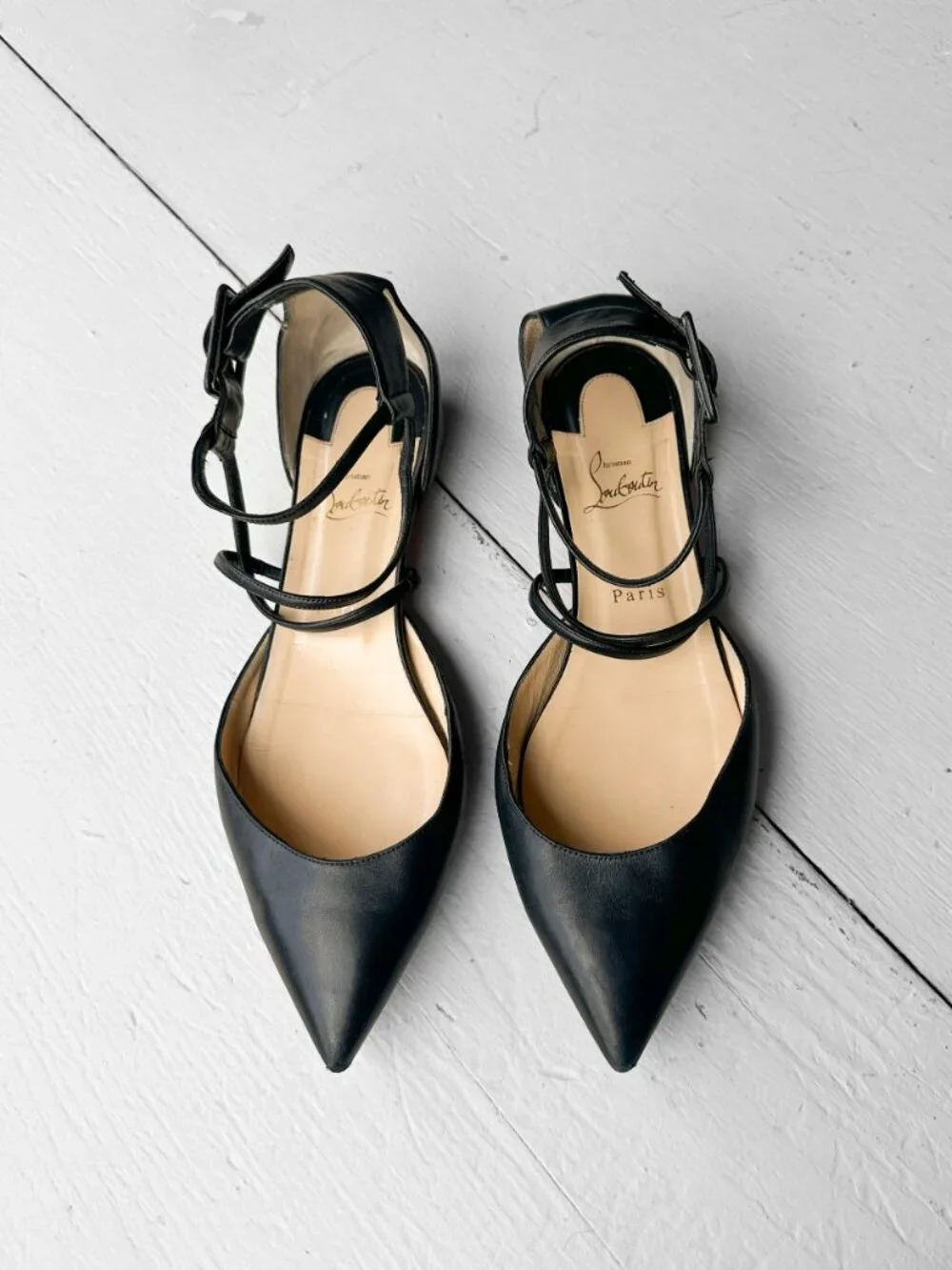 Christian Louboutin black leather