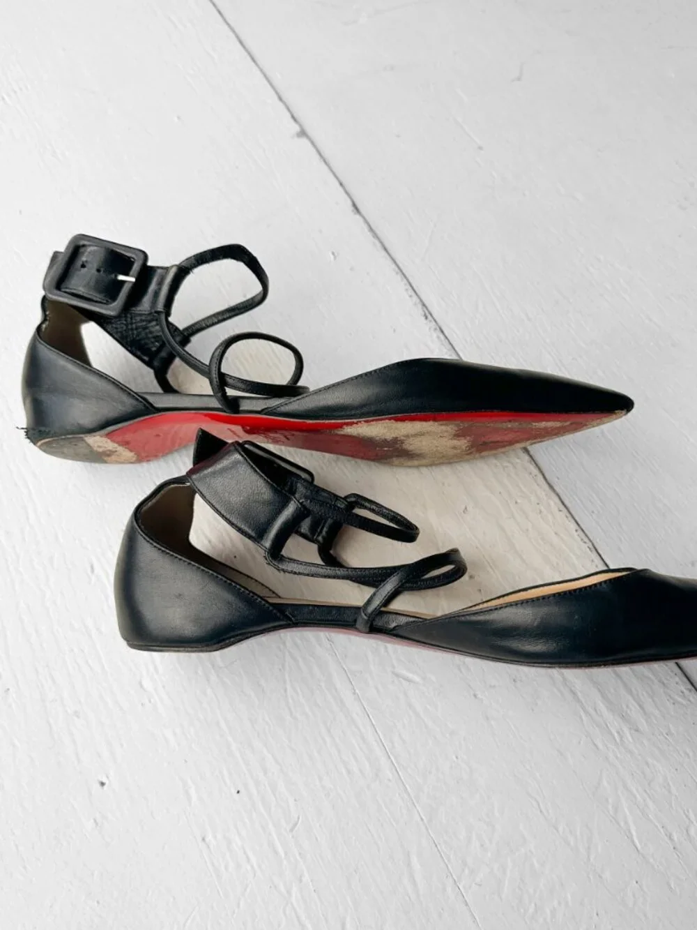 Christian Louboutin black leather