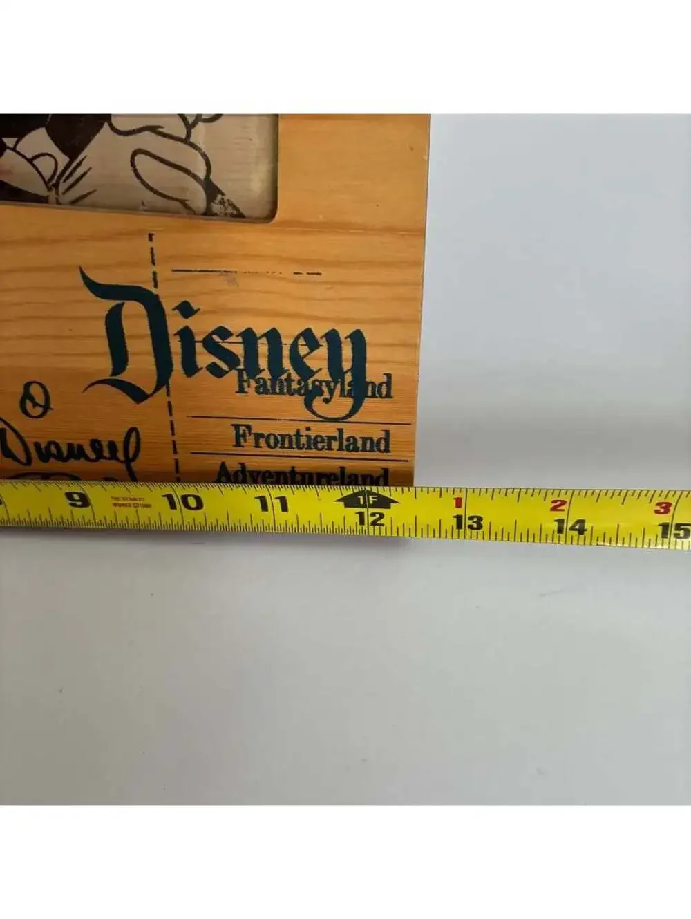 Disney Parks Mickey Minnie Castle Wood 4x6 Photo Frame Fantasyland Frontierland