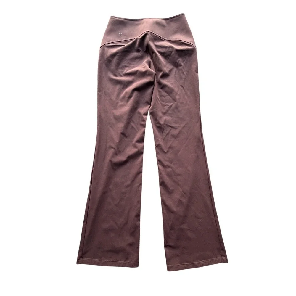 Lululemon Smooth Fit Pull-On Bootcut Pants Womens 8 Brown Travel Office Stretchy
