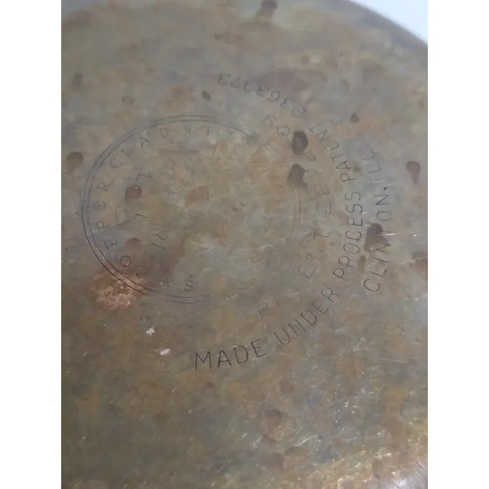 Vintage Revere Ware 1 Qt Pan Copper Clad Clinton IL USA Patent 2363973 No Lid