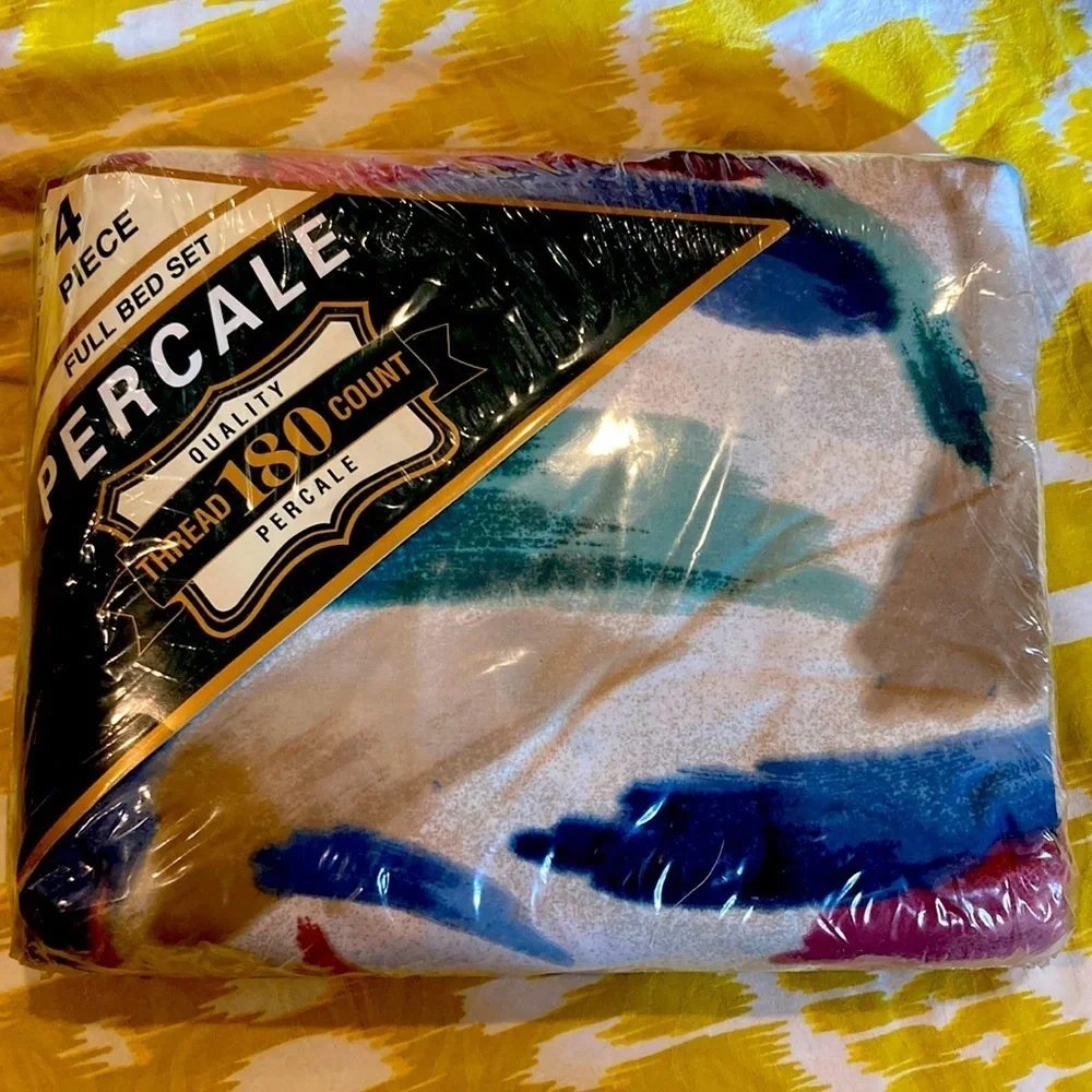 NWT 1980’s K-mart percale 4 piece full‎ set. 403