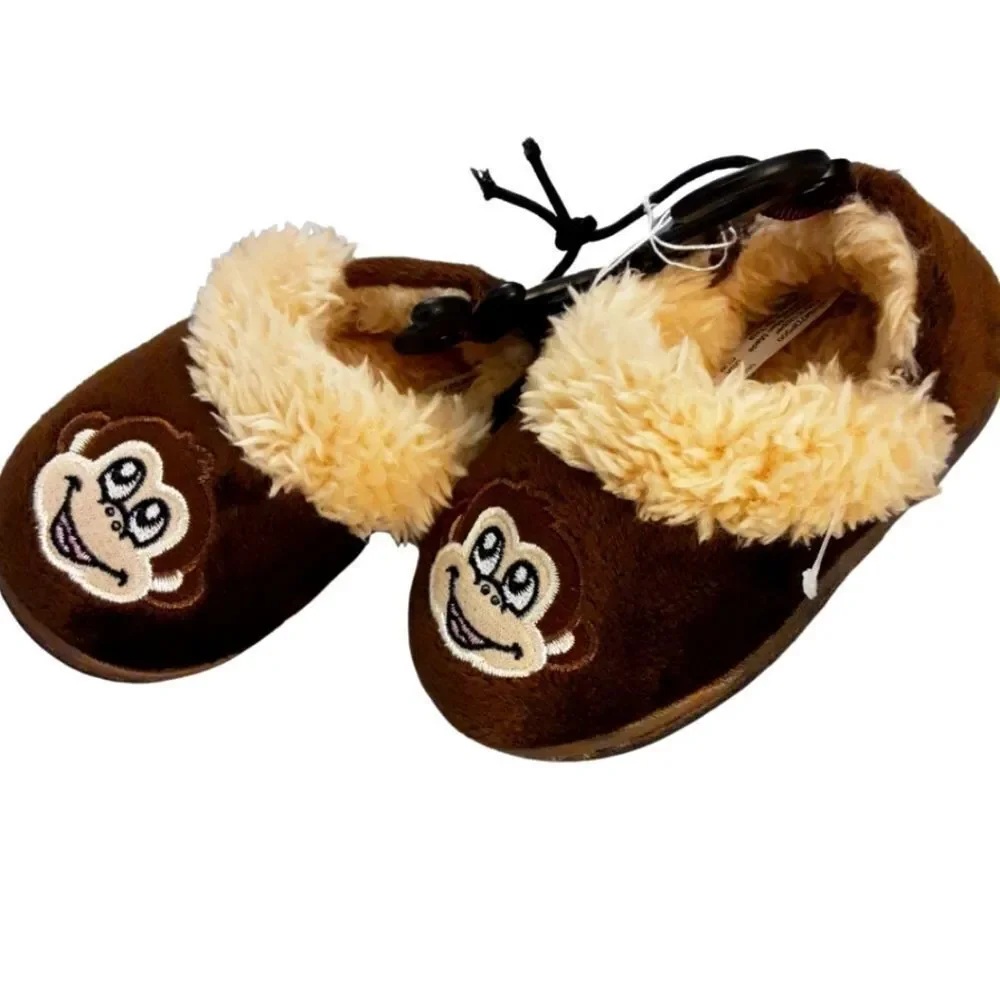 Monkeyface Cozy Boot Dk Brown Cream‎ Faux Fur Lining size 2