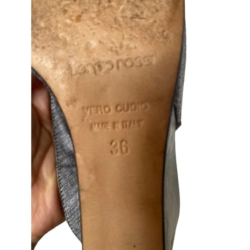 Sergio‎ Rossi sling back peep toe wedges sandals Women size 36