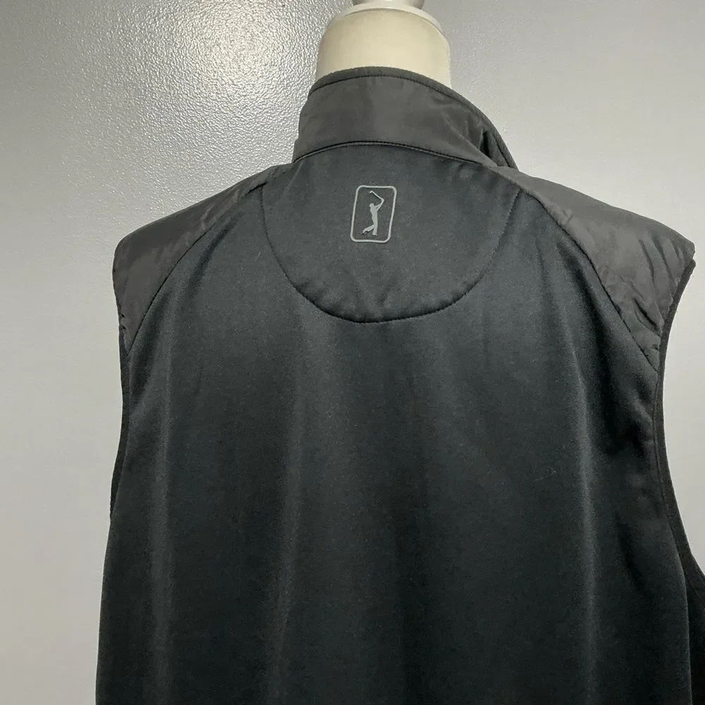 PGA Tour Unisex Vest  Black Full Zip size L