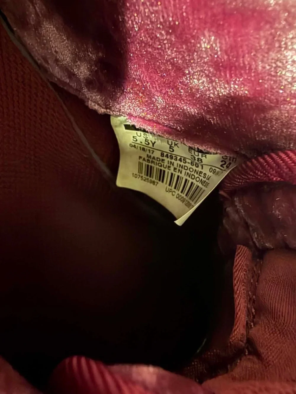 Nike plush velvet