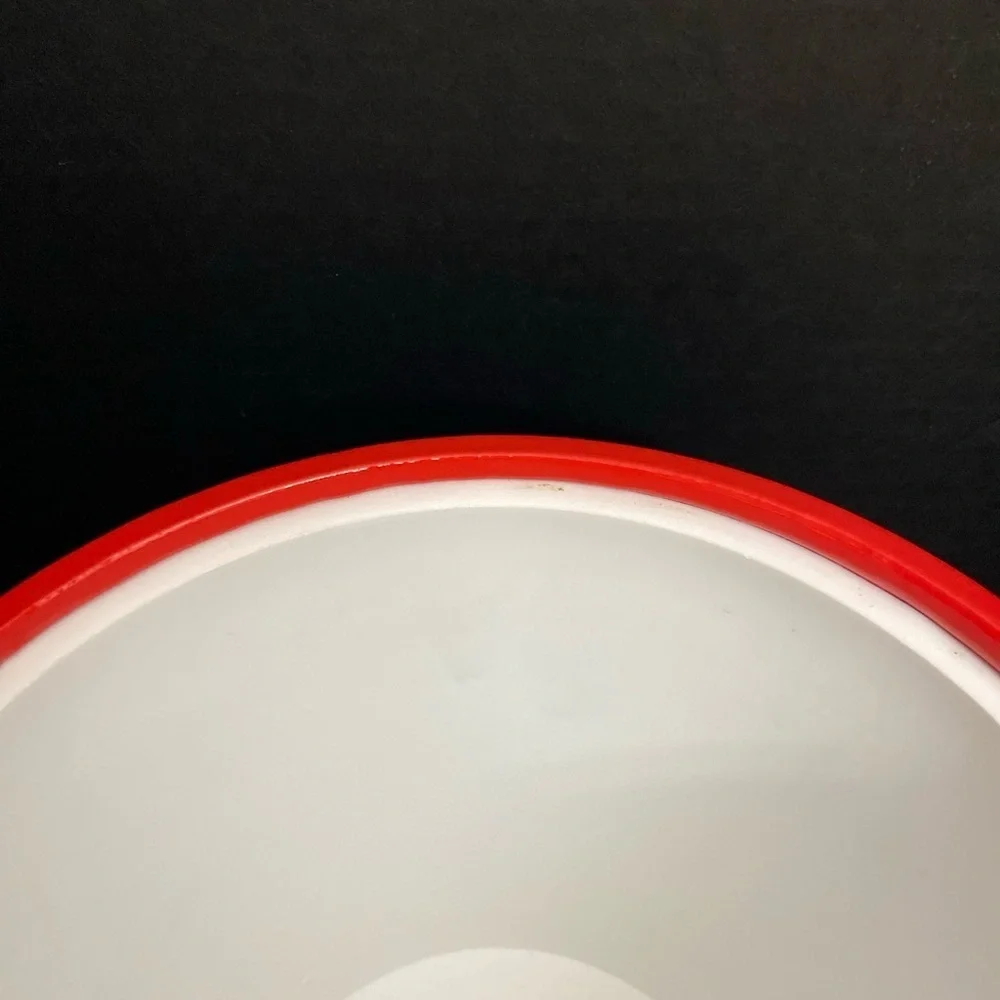 Vtg Red Vinyl‎ Ice Bucket 70's 80s Retro MCM Barware Party Entertaining
