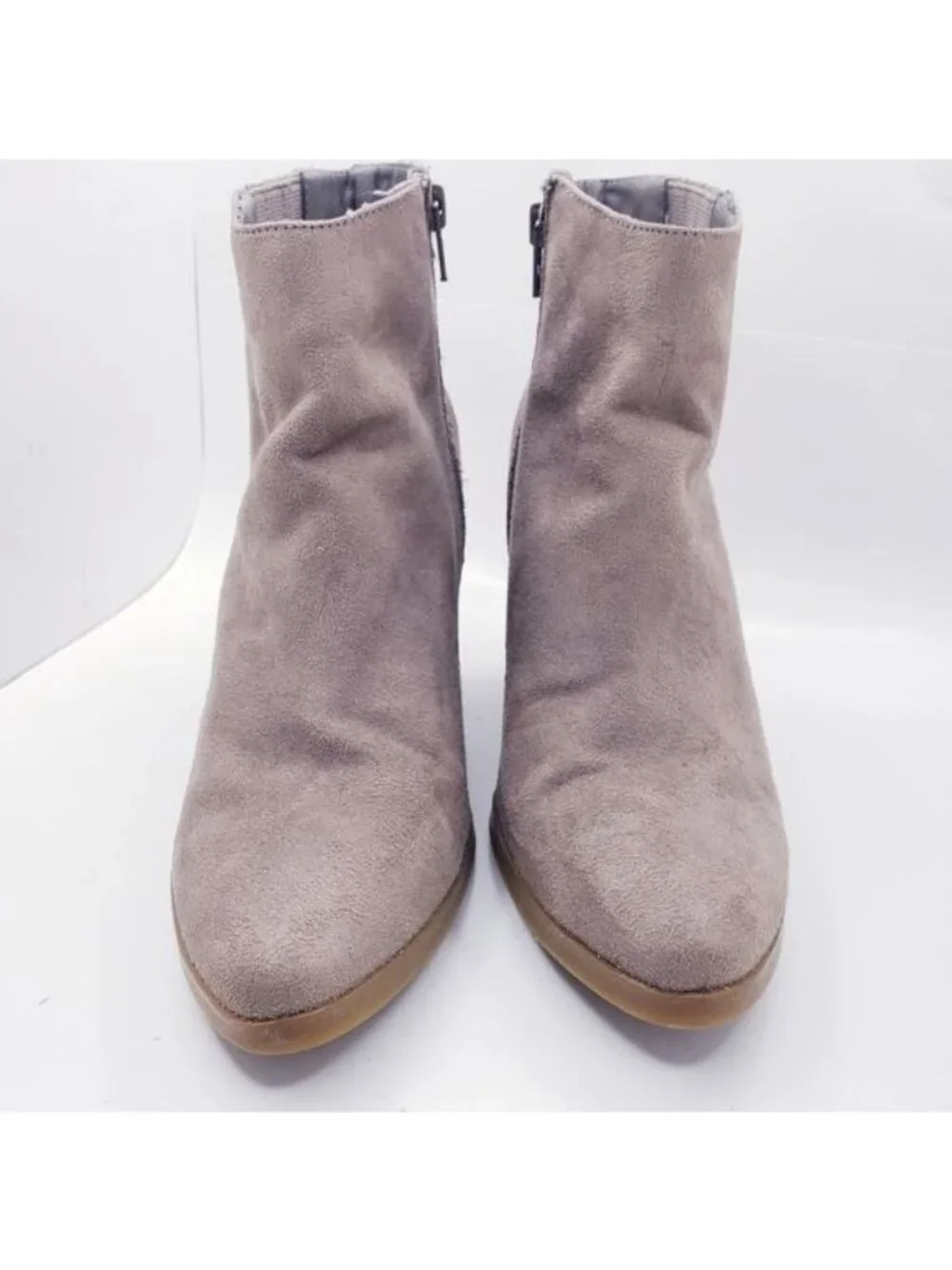 Madden Girl Taupe Shaakerr Faux Suede Leather Ankle Boots Women's Size 6.5