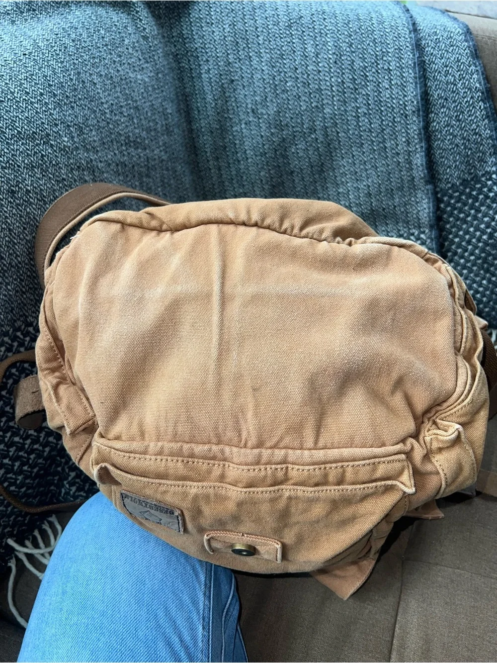 Vintage desertwolf Canvas Backpack in Tan - Casual Men’s Daypack