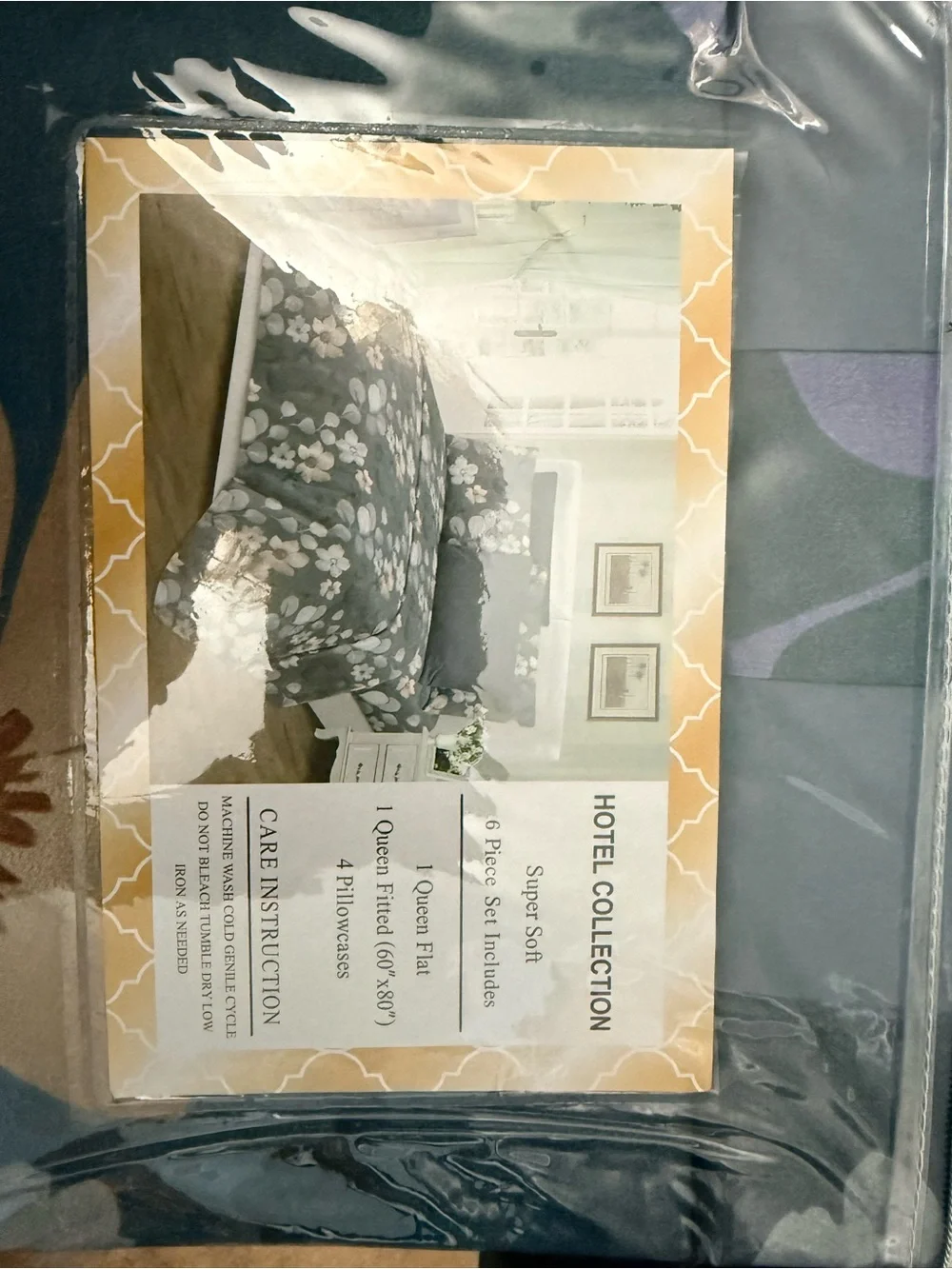 Hotel Collection Floral Comforter Set in Teal and White