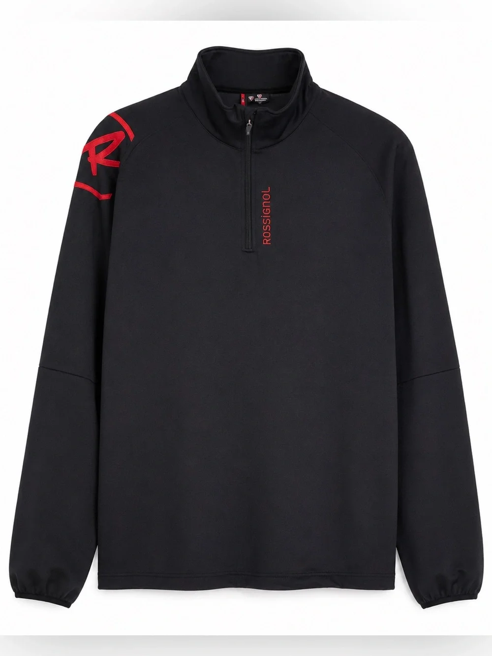 Rossignol XL Quarter Zip Pullover Black Performance Stretch Ski Golf Jacket