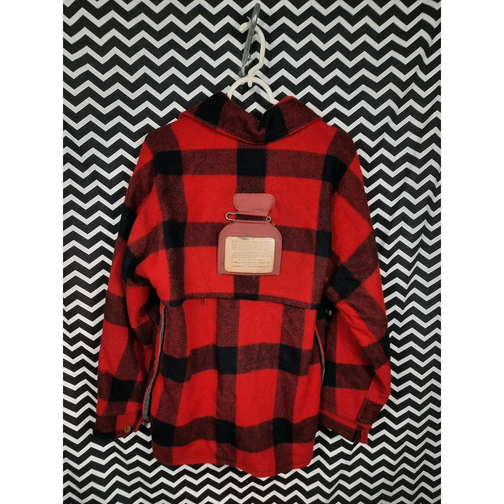 Vintage‎ White Stag Westwools Red Buffalo Plaid Wool Hunting Jacket Mens Medium