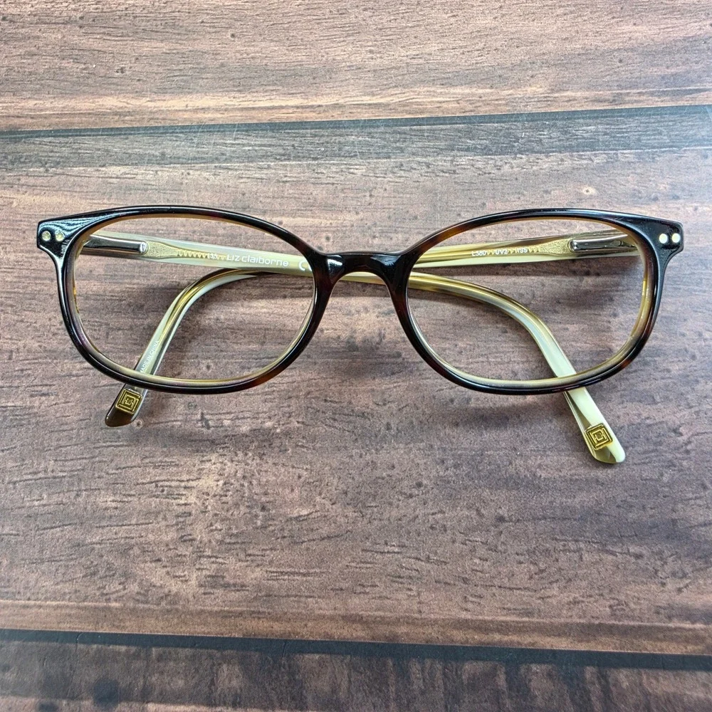 Liz Claiborne L380 UV2 Brown Tortoise Shell Oval Eyeglasses‎ Frames 135mm