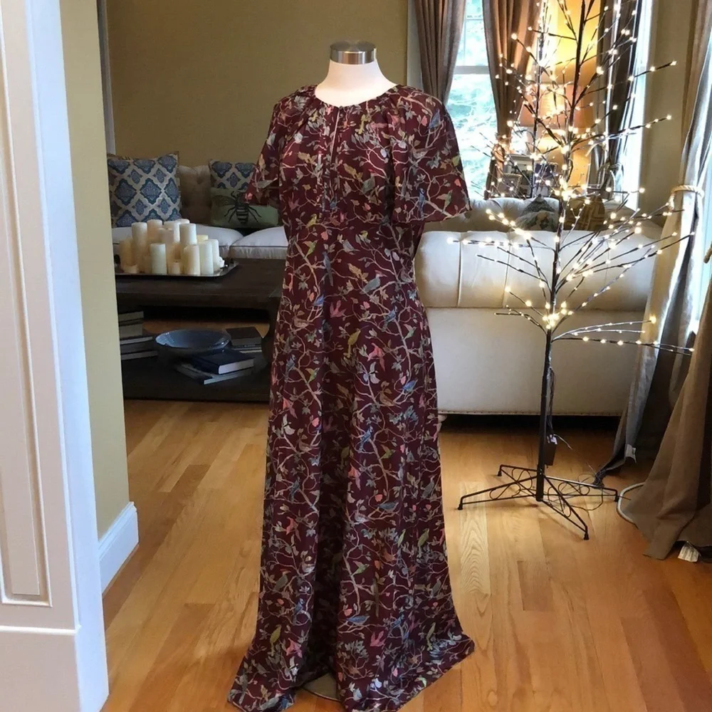 J. Crew Flutter Sleeve Maxi Dress Sz0