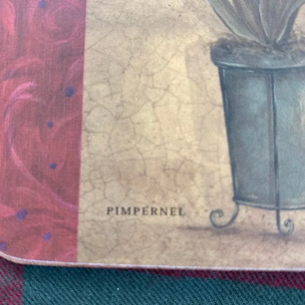 Set of 4 Pimpernel Coasters Cork‎ Backed, Excellent Condition!
